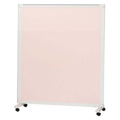 マツヨシキャスター付スクリーン(単体) W1200×D430×H1500mm　ピンク MY-N3581 1台 松吉医科器械（直送品）