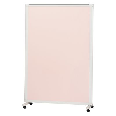 マツヨシキャスター付スクリーン(単体) W900×D430×H1800mm　ピンク MY-N3582 1台 松吉医科器械（直送品）