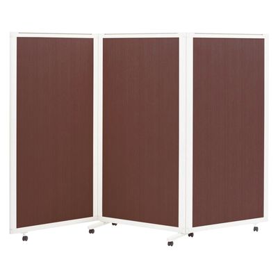 マツヨシ木目柄スクリーン(3連)) W2700×D430×H1800mm　オーク MY-N3593 1台 松吉医科器械（直送品）