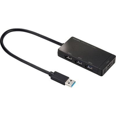 USBハブ　USB3.2Gen1　USB3.2Gen1×3　USBポート　USB-3H332BK　サンワサプライ　1個（直送品）