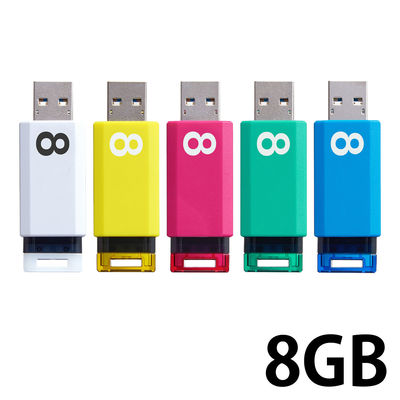 エレコム USBメモリ USB2.0 ノック式 8GB 5本パック MF-APKU2008GX5 1個（直送品）
