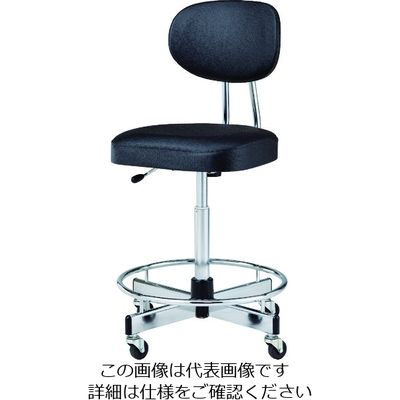 ノーリツイス ノーリツ 製図用チェア ビニールレザー ブラック TL-17L-Z 1脚 195-4350（直送品）