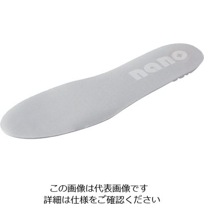 喜多 nanoジェルインソール No7980 グレー フリー(23.0~28.0) 1足(1組) 206-5884（直送品）