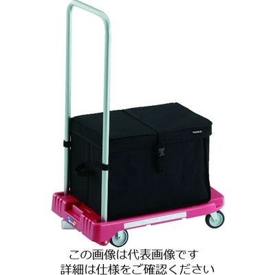 トラスコ中山 TRUSCO 樹脂台車 アクロキャリー 600X390 ピンク ストッパー付 THブレーキ付 AC-1-P-S-THB 1台（直送品）