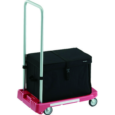 トラスコ中山 TRUSCO 樹脂台車 アクロキャリー 600X390 ピンク THB付 AC-1-P-THB 1台 194-8148（直送品）
