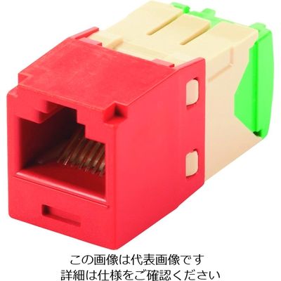 パンドウイット カテゴリ6 RJ45モジュラージャック UTP 28・30AWG TGタイプ 赤 CJT688TGRD 1個（直送品）