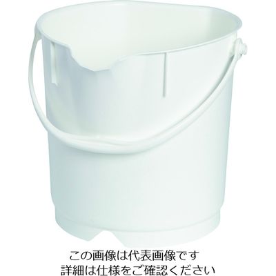 バーテック バーキュートプラス カラーバケツ 9L 白 BCPーCB9W 69801021 1個 195-3997（直送品）
