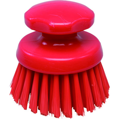 バーテック バーキュートプラス ハンドブラシ丸型 ハード赤 BCPーRHSB5R 69541543 1本 201-6876（直送品）