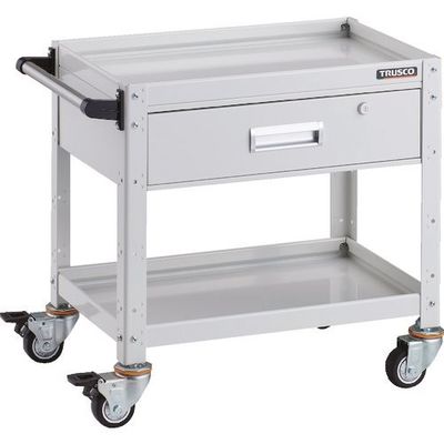 トラスコ中山 TRUSCO バーディワゴン 600×400 深型1段引出付 ウレタン車輪 ホワイト BDW-662YU-W 1台（直送品）