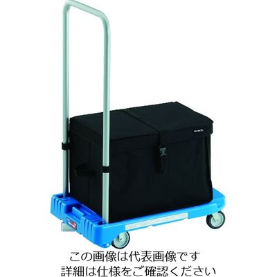 トラスコ中山 TRUSCO 樹脂台車 アクロキャリー 600X390 ブルー ストッパー付 THブレーキ付 AC-1-B-S-THB 1台（直送品）