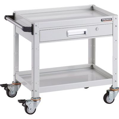トラスコ中山 TRUSCO ツールワゴン バーディワゴン 600X400 引出付 ウレタン車輪 ホワイト BDW-662VU-W 1台（直送品）