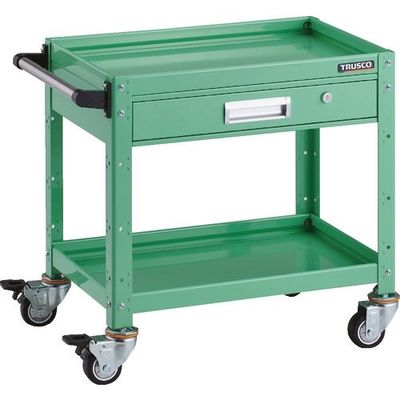 TRUSCO ツールワゴン バーディワゴン 600X400 引出付 ウレタン車輪 ヤンググリーン BDW-662VU-YG 1台（直送品）