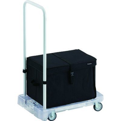 トラスコ中山 TRUSCO 樹脂台車 アクロキャリー PC製 省音車輪 600×390 透明 THB付 AC-1PC-TM-THB 1台（直送品）