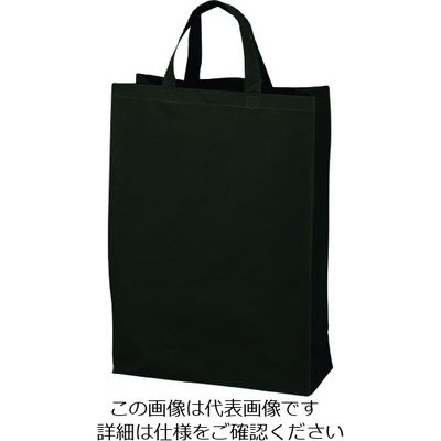 エーワン ベーシックトート100 中縦 黒 LC0551AB10 1袋(10枚) 206-4629（直送品）