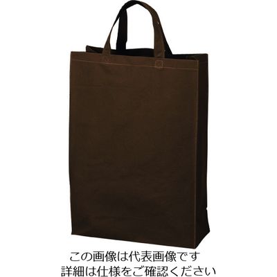 エーワン ベーシックトート75 中縦 ダークブラウン LC0451AG10 1袋(10枚) 206-4607（直送品）