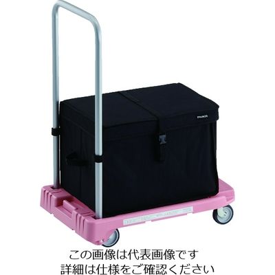 トラスコ中山 TRUSCO 樹脂台車 こまわり君 省音G車輪 600X390 ピンク THB付 MP-6039N2-P-THB 1台（直送品）