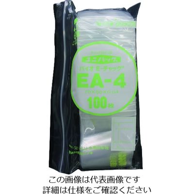 セイニチ 「ユニパック」バイオEチャック規格品(チャック付ポリエチレン袋) EAー4 70×50×0.04 EA-4-100（直送品）