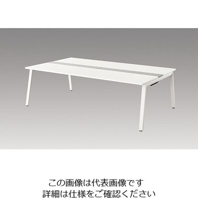 ナイキ 大型ベンチテーブル (基本型) (両面タイプ) RXFN2414K-WH 1台 212-1994（直送品）