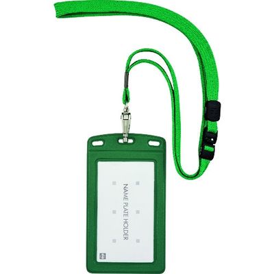 オープン工業 OP 吊り下げ名札 レザー調 タテ名刺 1枚 緑 NL-20P-GN 194-9219（直送品）