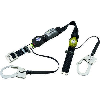 サンコー タイタン SLN505+RICOROーN補助ロープ ロック装置付巻取器式胴ベルト ブラック SLN505-RW-BL 1本（直送品）