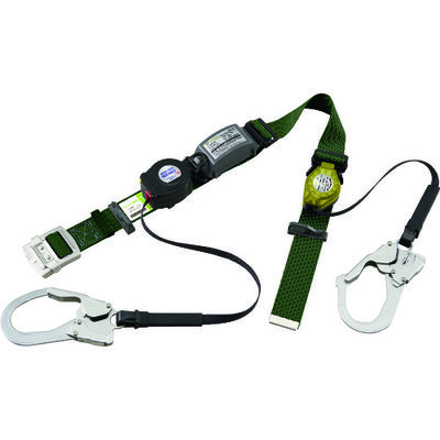 サンコー タイタン SLN505+RICOROーN補助ロープ ロック装置付巻取器式胴ベルト グリーン SLN505-RW-GR 1本（直送品）