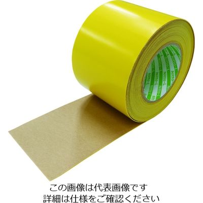 日東電工 日東エルマテ 日東エルマテリアル 粗面ラインテープLS 0.91mm×100mm×10M 黄 SLT-100Y 1巻（直送品）