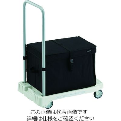 トラスコ中山 TRUSCO 樹脂台車 こまわり君 省音G車輪 600X390 ホワイト THB付 MP-6039N2-W-THB 1台（直送品）