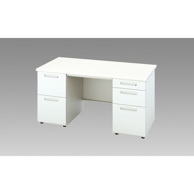 NAIKI 両袖デスク XED型/本体:クリアーホワイト 天板:ホワイト/W1500×D700×H700 XED157BA-WH 1台（直送品）