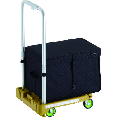 トラスコ中山 TRUSCO 樹脂台車 カルティオミニ weego 省音車輪 オリーブ THB付 WP-2G-OG-THB 1台（直送品）