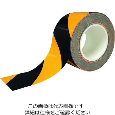 ニトムズ 耐久ラインテープDLTーNEO75x50黒/黄 Y6073 1巻 193-3430（直送品）