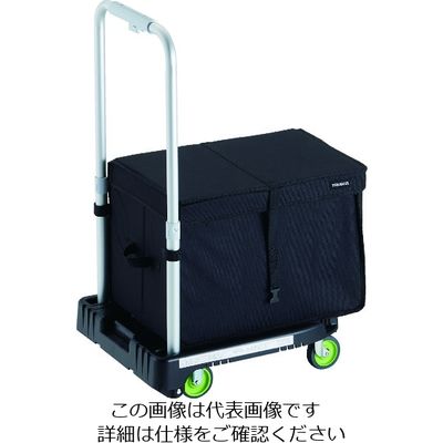 トラスコ中山 TRUSCO 樹脂台車 カルティオミニ weego 省音車輪 ブラック THB付 WP-2G-BK-THB 1台（直送品）