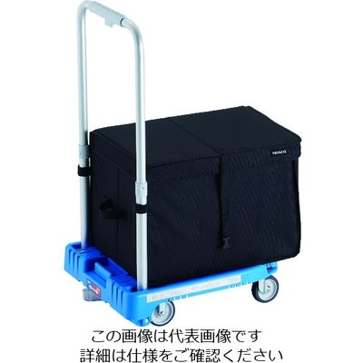 TRUSCO 樹脂台車 カルティオミニ weego 省音車輪 ブルー ストッパー付 THブレーキ付 WP-2G-B-JS-THB 1台（直送品）