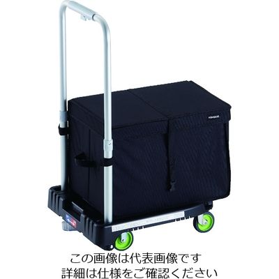 TRUSCO 樹脂台車 カルティオミニ weego 省音車輪 ブラック ストッパー付 THブレーキ付 WP-2G-BK-JS-THB 1台（直送品）