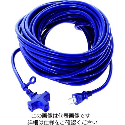 トラスコ中山 TRUSCO 3個口ソフトタイプ延長コード 20m バイオレット TKC15-203PSVI 1本 206-4692（直送品）