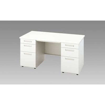 NAIKI 両袖デスク XED型/本体:クリアーホワイト 天板:ホワイト/W1500×D700×H700 XED157BB-WH 1台（直送品）