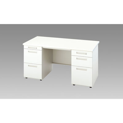 NAIKI 両袖デスク XED型/本体:クリアーホワイト 天板:ホワイト/W1500×D700×H700 XED157BC-WH 1台（直送品）