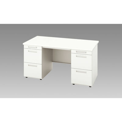 NAIKI 両袖デスク XED型/本体:クリアーホワイト 天板:ホワイト/W1500×D700×H700 XED157CC-WH 1台（直送品）