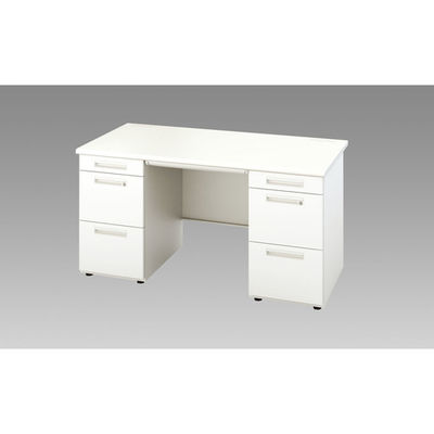 NAIKI 両袖デスク XEDH型/本体:クリアーホワイト 天板:ホワイト/W1500×D700×H720 XEDH157GG-WH 1台（直送品）