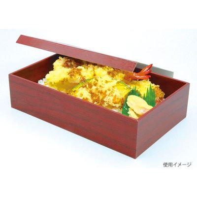 パックスタイル 朱漆 貼箱1.5合 80セット(10×8) 654713 1ケース(80枚入(10枚×8袋))（直送品）