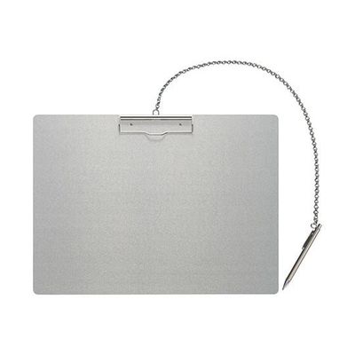 ナカキン アルミバインダー チェーン付き 横 A3 AS-A3S-P 1枚 4-3095-06（直送品）