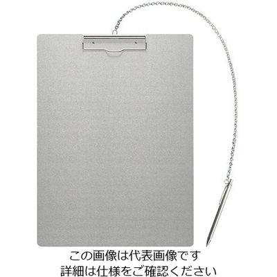 ナカキン アルミバインダー チェーン付き 縦 A3 AS-A3E-P 1枚 4-3095-03（直送品）