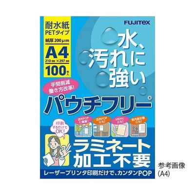 フジテックス レーザープリンタ用耐水紙(PET タイプ) A3 100枚入 S3885-61 1袋(100枚) 4-2369-04（直送品）