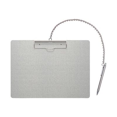 ナカキン アルミバインダー チェーン付き 横 A4 AS-A4S-P 1枚 4-3095-04（直送品）