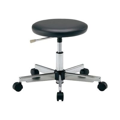 アズワン カラフルラウンドチェア ブラック LRN-BK 1個 4-2543-01（直送品）