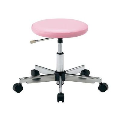 アズワン カラフルラウンドチェア ピンク LRN-P 1個 4-2543-02（直送品）