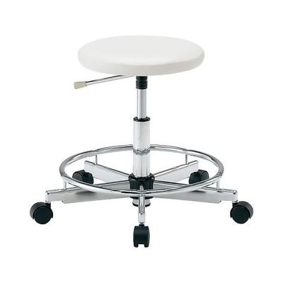 アズワン カラフルラウンドチェア ホワイト LRN-WR 1個 4-2544-05（直送品）