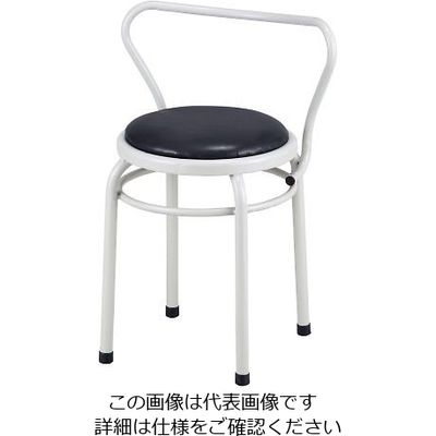 アズワン 丸いす(背付き) 4-2208-01 1個（直送品）