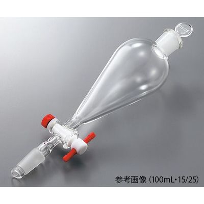 アズワン 分液ロート(下部摺合タイプ) 100mL 15/25 100-1525-1525 1個 4-436-13（直送品）