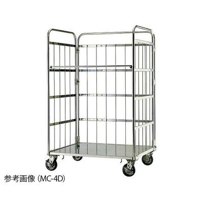 テックサス ステンレスロールボックスパレット マイティキャリー 850×660×1700mm MC-5D 1台 4-1928-05（直送品）