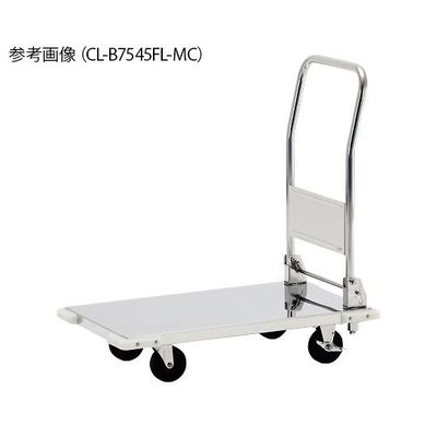 テックサス ハンドル折りたたみ式ステンレス台車 シリコン製バンパー付 CL-B9060FL 1台 4-1965-03（直送品）